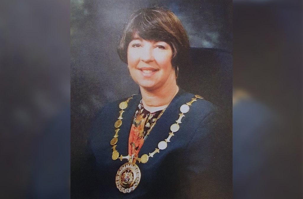 Alderwoman Kay Burley when she was Chair of Bedfordshire County Council. Image: Via Bedford and Kempston Labour Group.