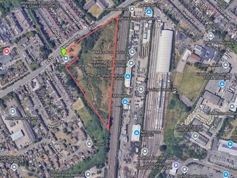 Approximate site location for the development on the Former Hazlewood Foods Ltd Site Screenshot Google My Maps Map Data (C)2025 Imagery (C)2025 Maxar Technologies