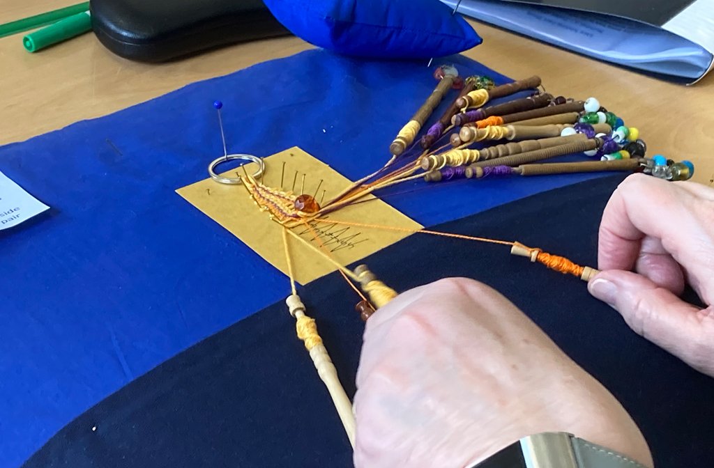 Aragon Lacemakers are demonstrating Bedfordshire Lacemaking