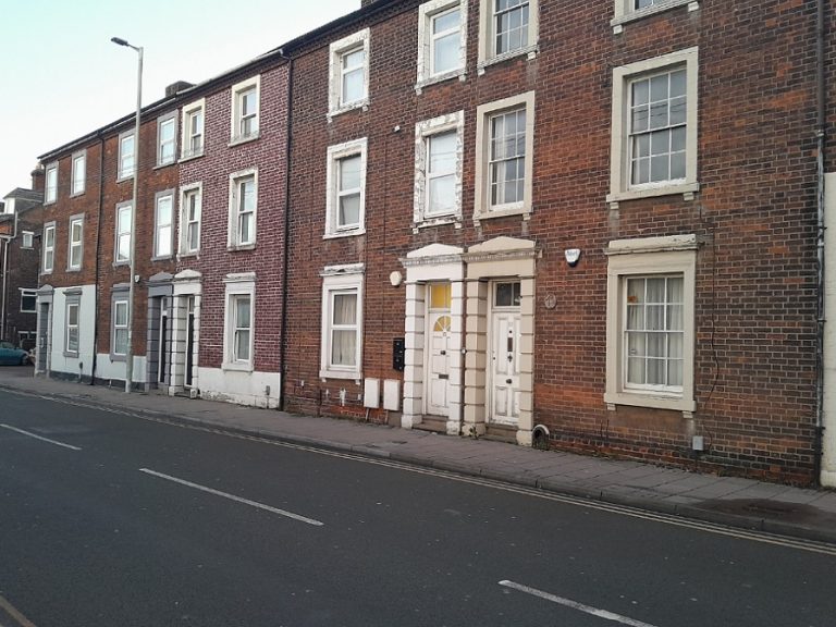 A row of housing on Ashburnham Road