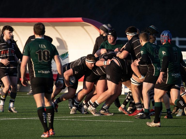 Bedford Athletic in action against North Walsham rugby