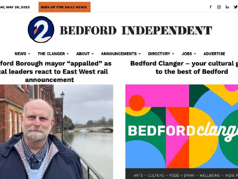Bedford Independent home page
