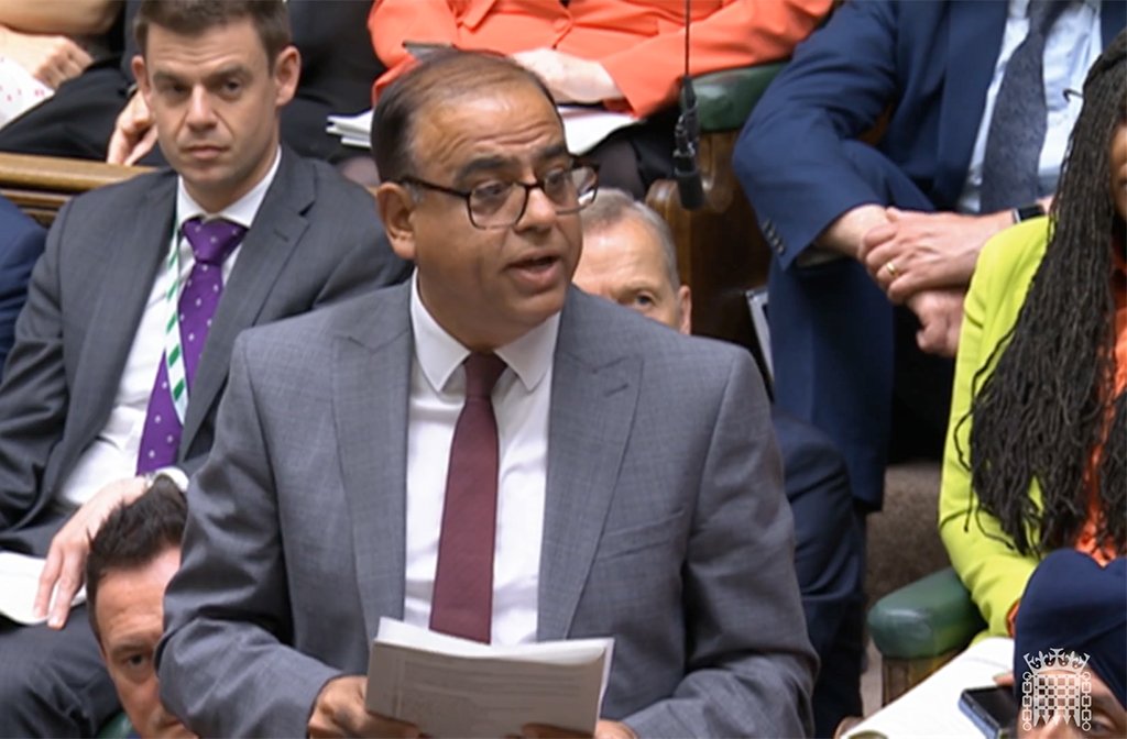 Bedford & Kempston MP Mohammad Yasin (Labour) speaking at PMQs 24 July 2024. Image: Screenshot via Parliament.TV.