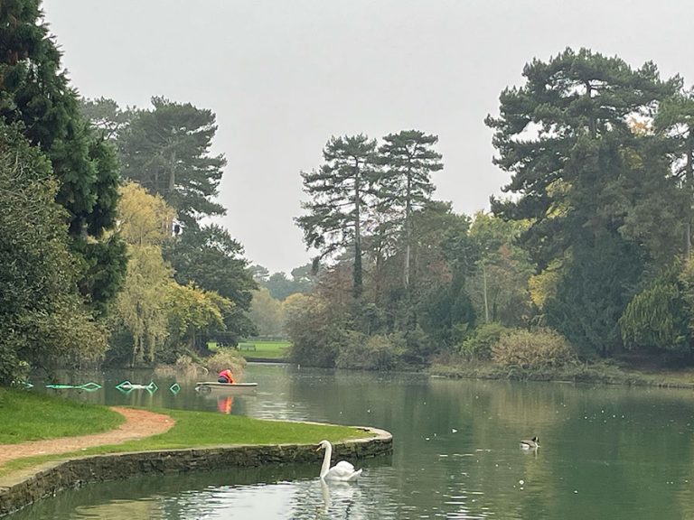 Work to improve the fountain in Bedford Park. Image: Bedford Independent