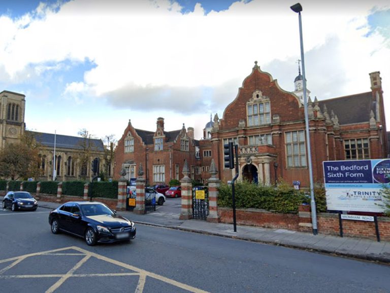 Bedford Sixth Form is on the site of the former Bedford High School for Girls on Bromham Road. Image: Google Streetview October 2021