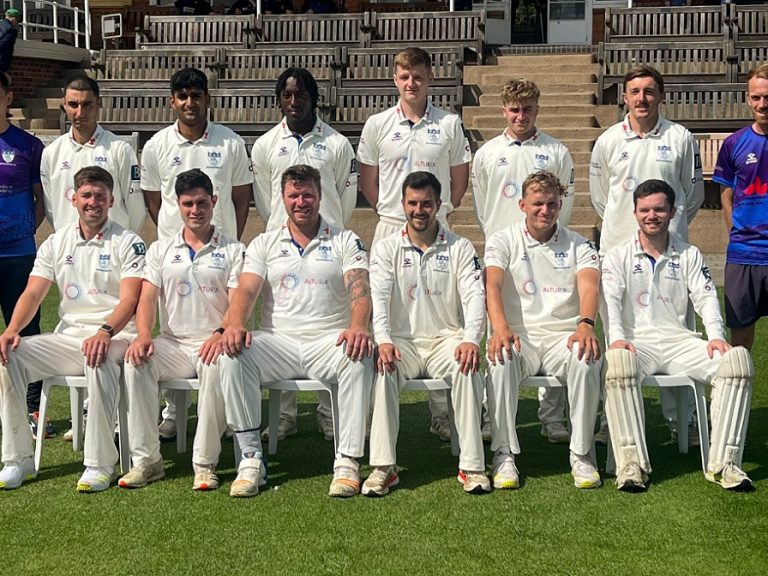 The Bedfordshire CCC squad before the game vs Northumberland at Bedford School in July 2023