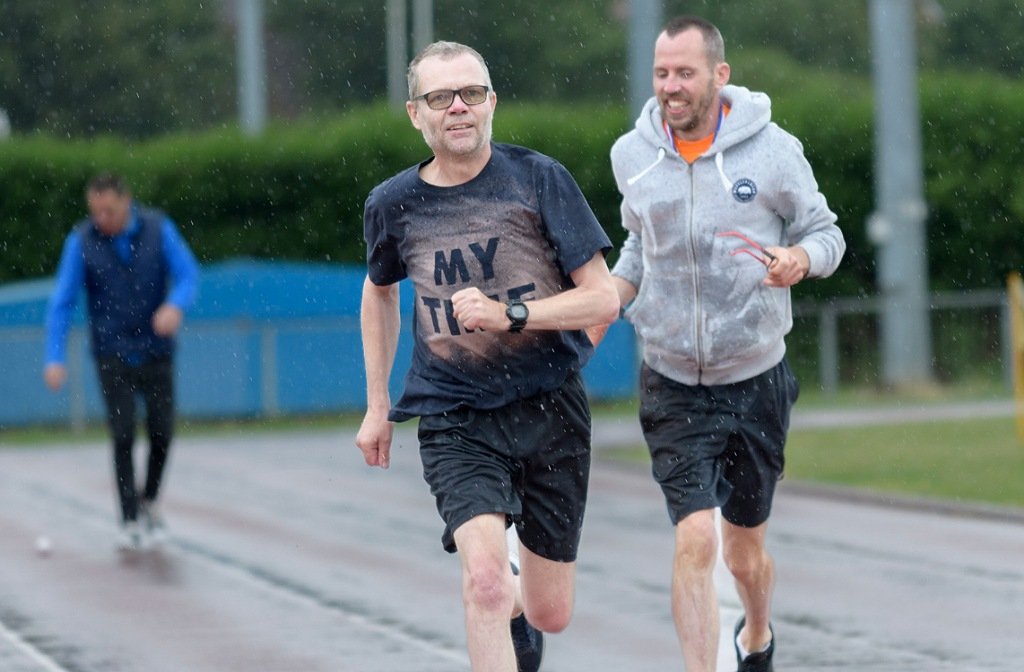 A competitor running in the Bedfordshire Games in 2023