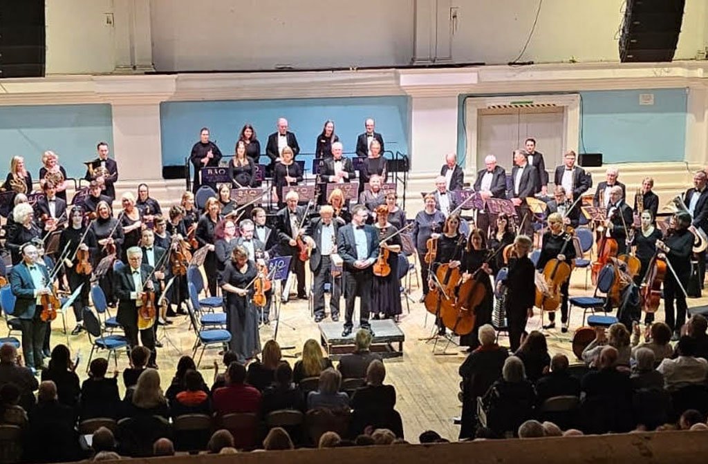 Members of Bedfordshire Symphony Orchestra perform at the Corn Exchange