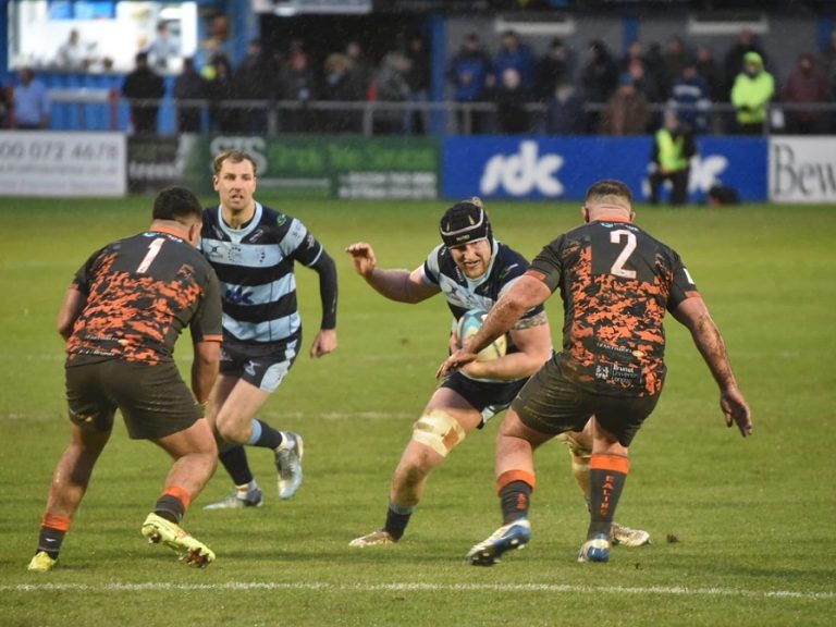 Bedford Blues in action against Ealing at Goldington Road