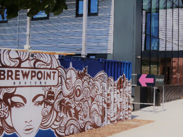 A new mural at Bedford's Brewpoint brewery celebrates the pivotal role Charles Wells' wife Josephine played in its history. Image: Brewpoint