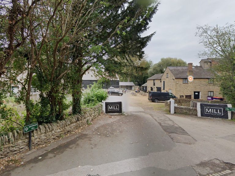 Bromham Mill Entrance in 2021 Screenshot Google Streetview (C)2024 Google Image Capture October 2021. Image: LDRS