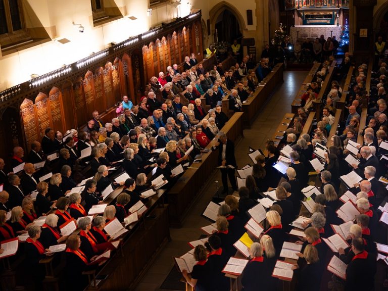 Christmas carol concert with over 400 in attendance at Bedford School