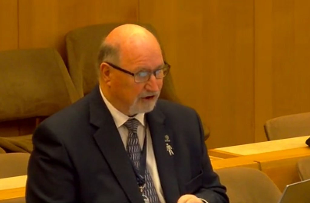 Cllr Jim Weir Screenshot Budget and Corporate Services Overview and Scrutiny Committee Thursday, 13th March, 2025 Image- LDRS