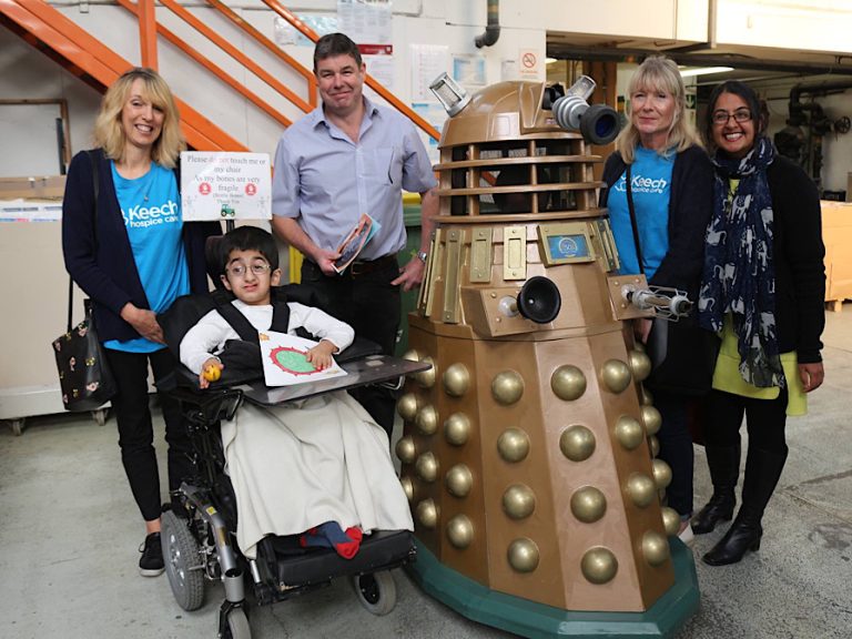 Meeting a Darlek: Creating Memories founder Pritti Saggi (right) pictured making one child's dream come true. Image: Creating Memories