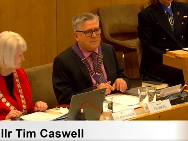Speaker of Bedford Borough Council, Cllr Tim Caswell. Image: Bedford Borough Council.