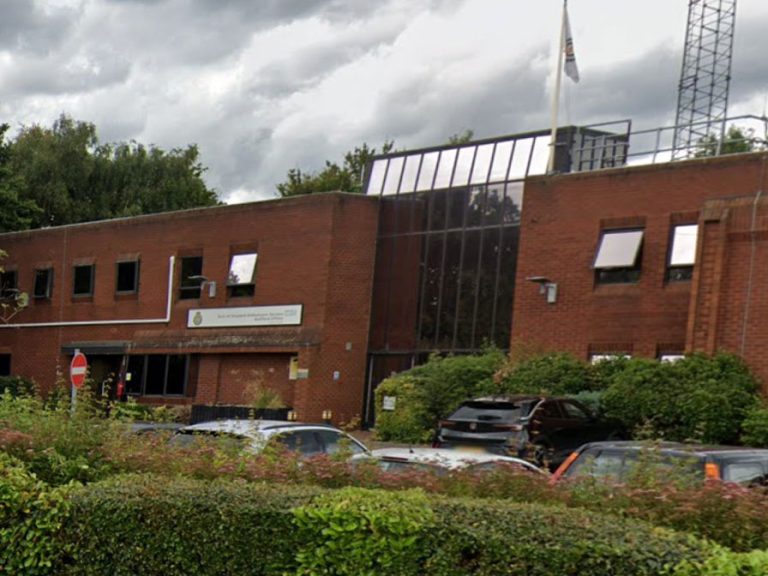 The exterior of the East of England Ambulance Service Trust's Emergency Operations Centre in Hammond Road in Bedford.