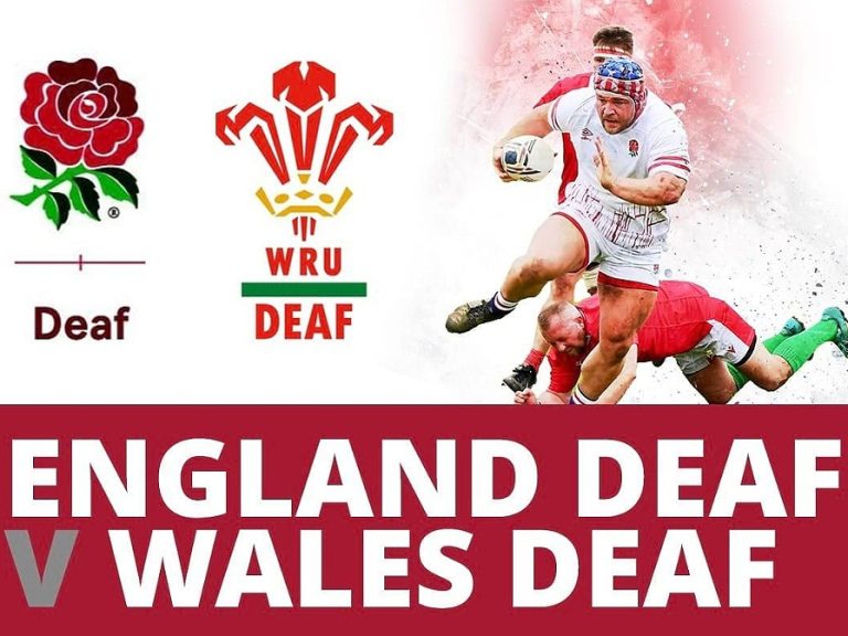 Poster for England Deaf against Wales Deaf rugby match on 28th April 2024