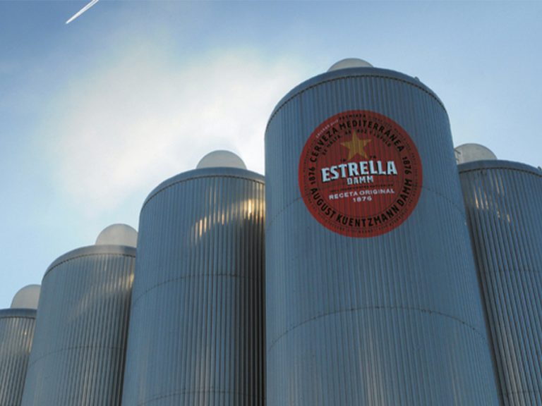 Estrella Damm conditioning tanks at the El Prat Brewery, Barcelona. Image: S.A. Damm
