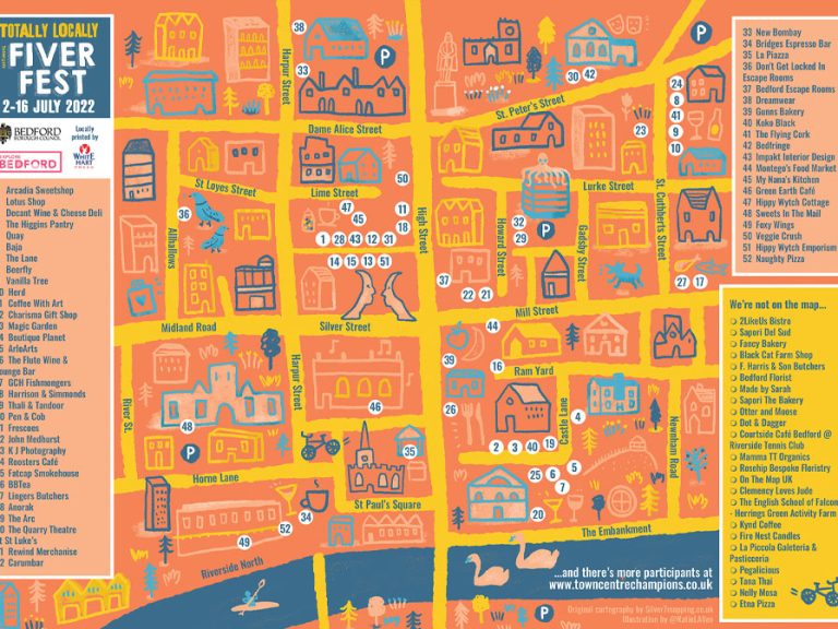 Fiver Fest Map of Bedford