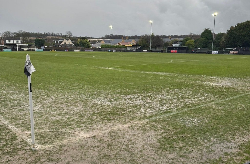 Royston Town's Garden Walk under water