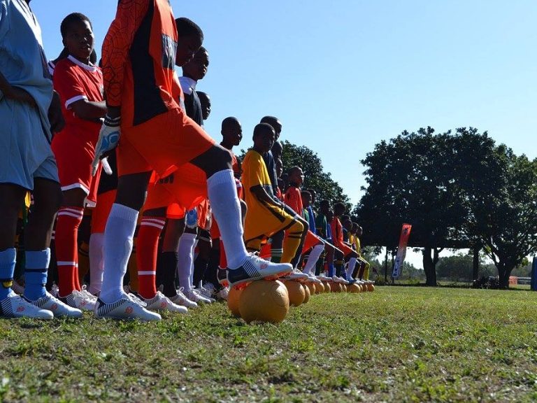 Image of young footballers in South Africa with charity, Football Academy Noah