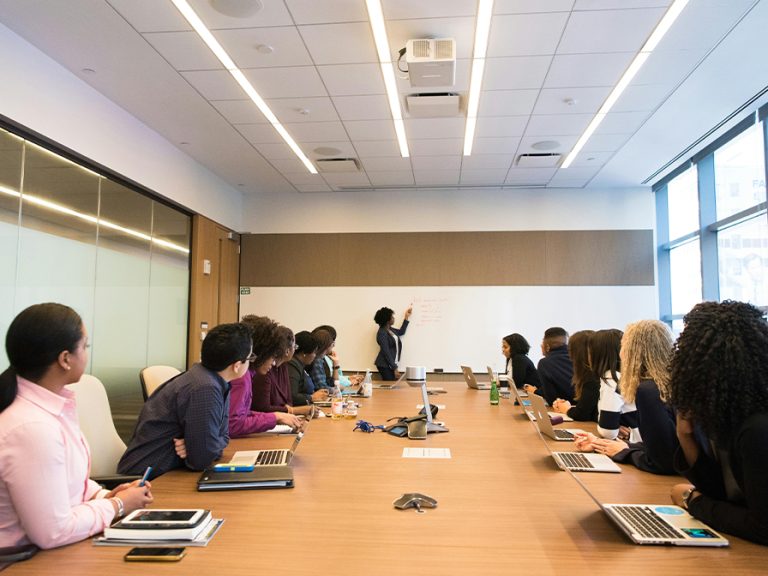 Group of People in a Conference room business meeting Image Christina Morillo:Pexels