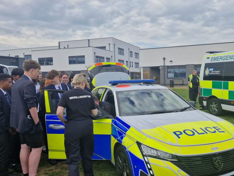 Hands on work experience with Bedfordshire emergency services at Wixams Academy