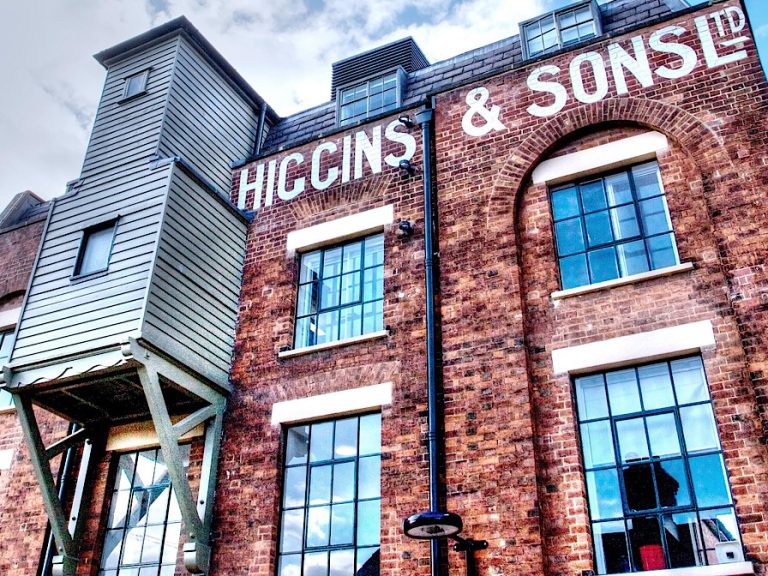 The exterior of the Higgins Bedford