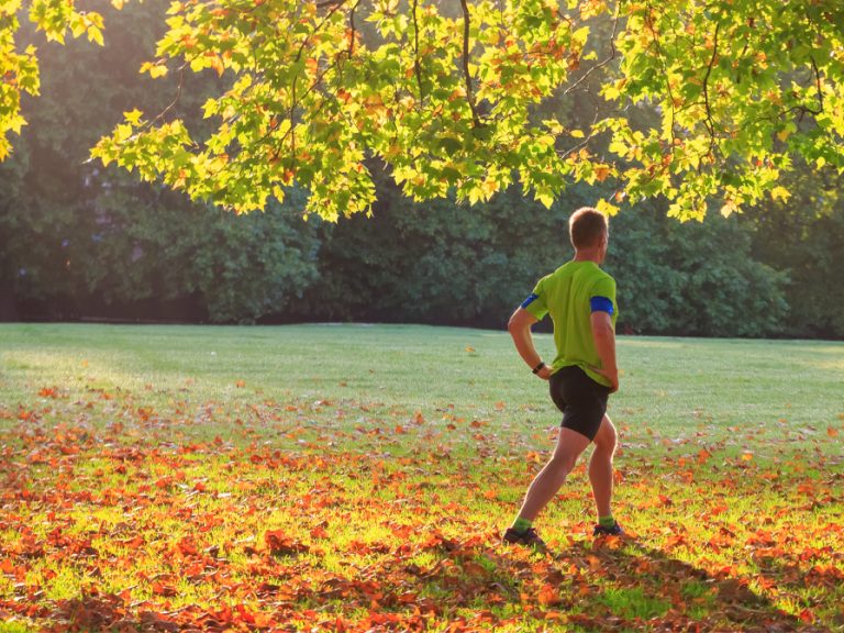 Jogger outdoor exercise morning sunshine