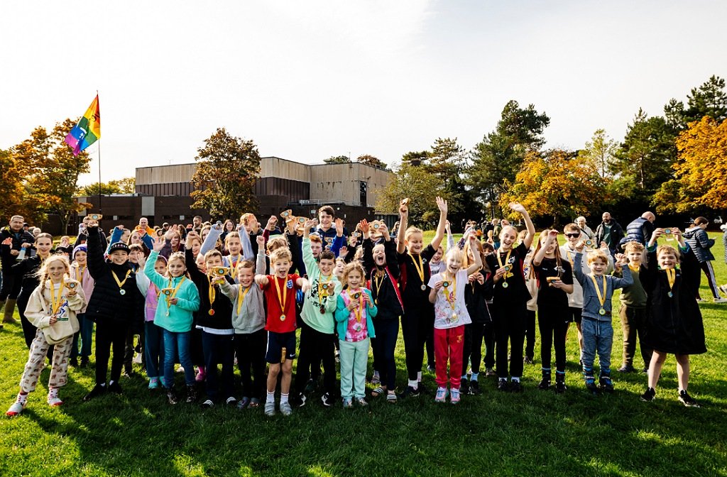 All the competitors from Junior Aquathlon 2024 at Bedford Park