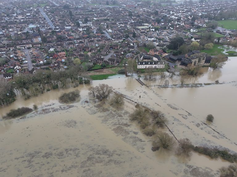 Kempston Mill and the surrounding areas are already prone to flooding as seen in this picture from February 2024. Image: ARTificial Elevations