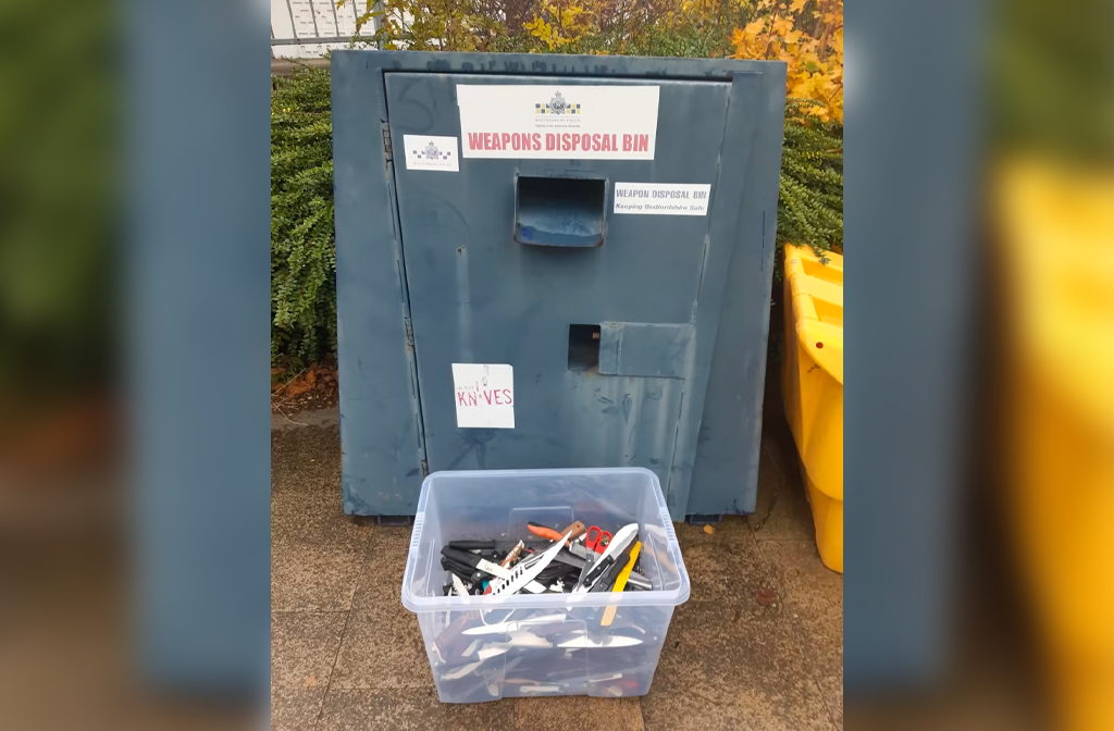 Knife Bin Image Bedfordshire Police