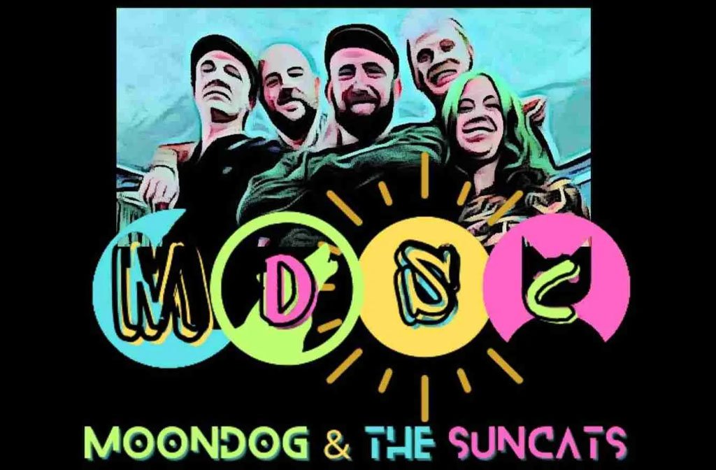 Cartoon style image of Moondog and the Suncats
