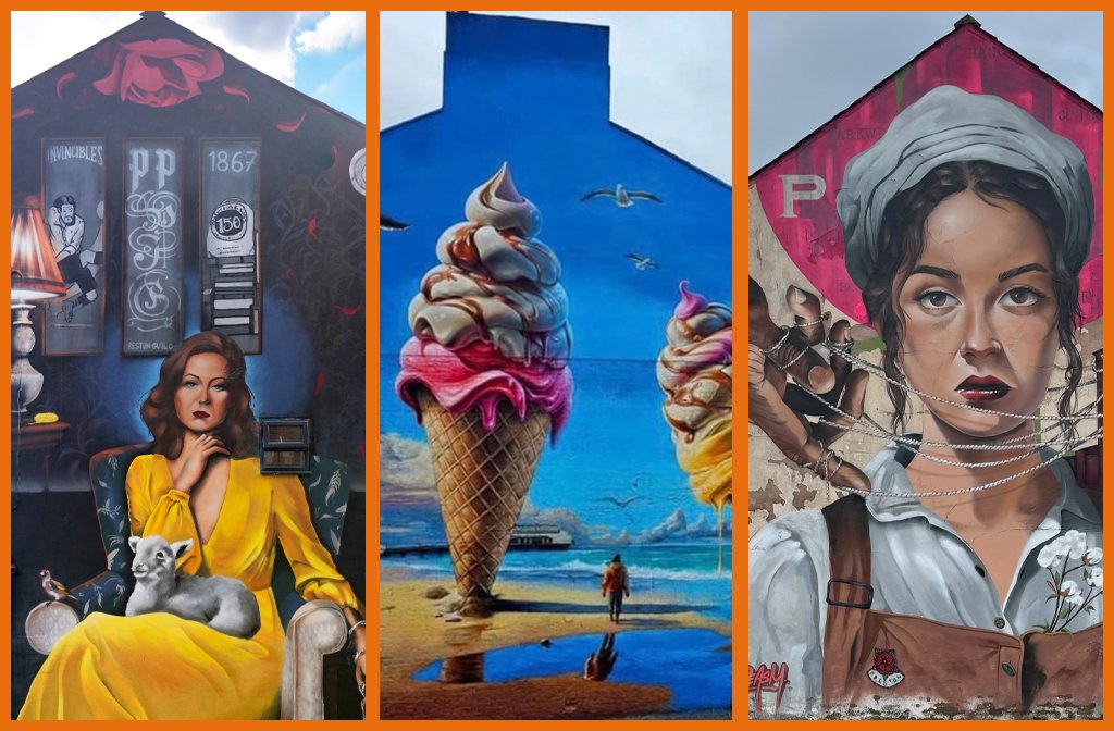 Murals at other Amber Taverns' pubs that they say "reflect the heart of their locations". Image: Amber Taverns