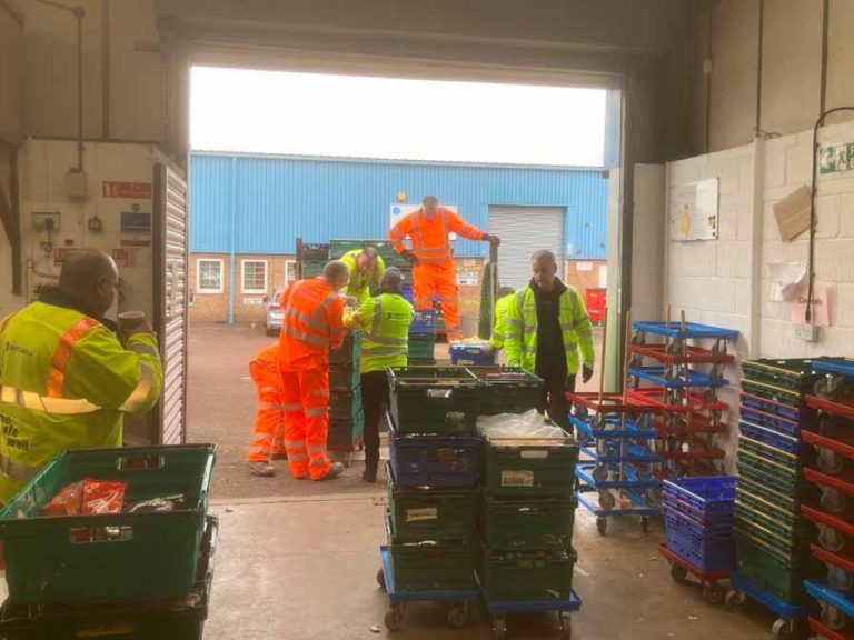 Volunteers from National Highways helped Bedford Foodbank move to their new home. Image: National Highways