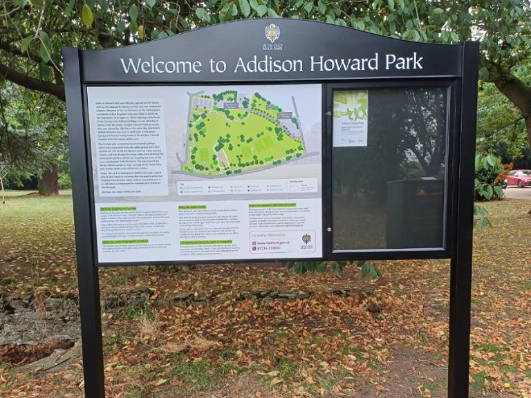 New information point at Addison Howard Park in Kempston
