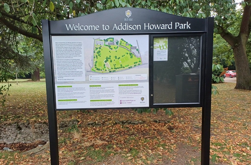 New information point at Addison Howard Park in Kempston