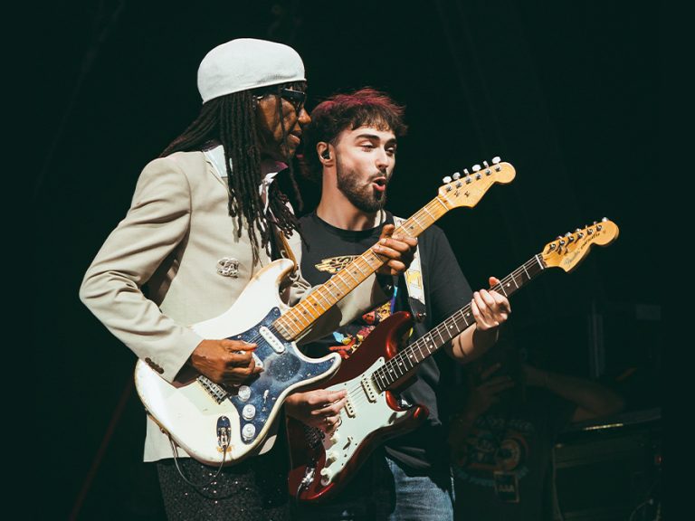 Nile Rogers and Alfie Templeman at TK Maxx presents Bedford Summer Sessions Bedford Park 7 July 2024. Image: Jessie Morgan