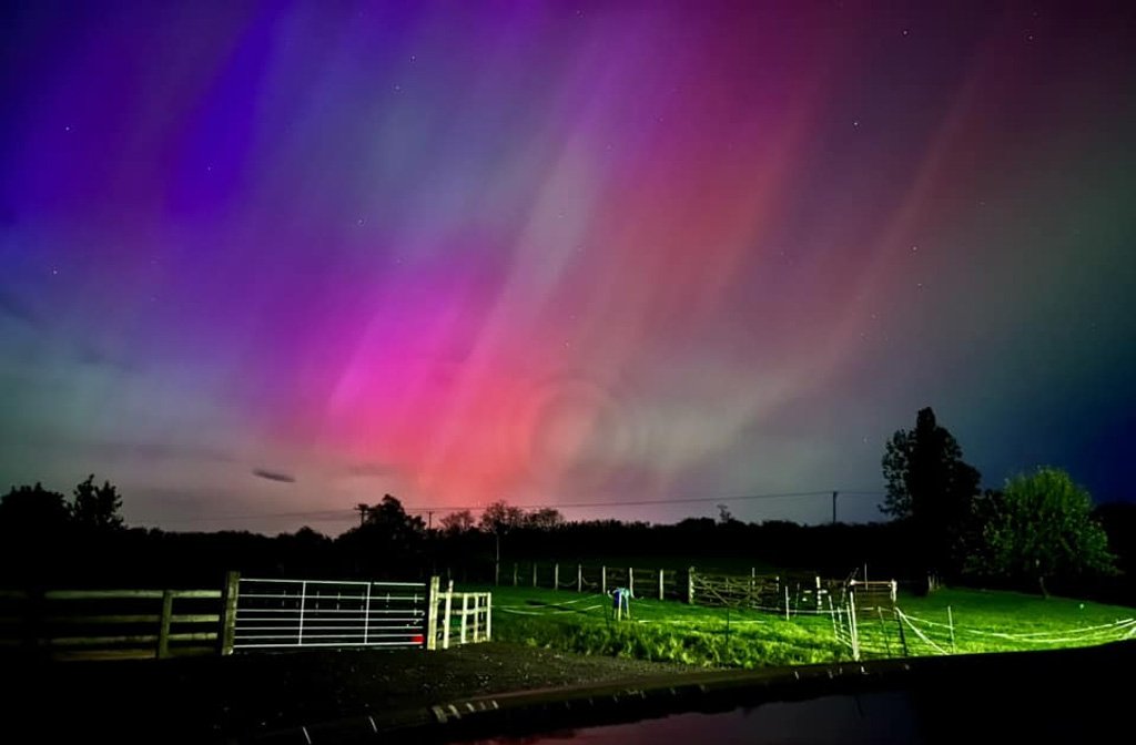 The Northern Lights at the Bedford Border. Image: Phil Lack & Black Cat Radio/We Are Bedford