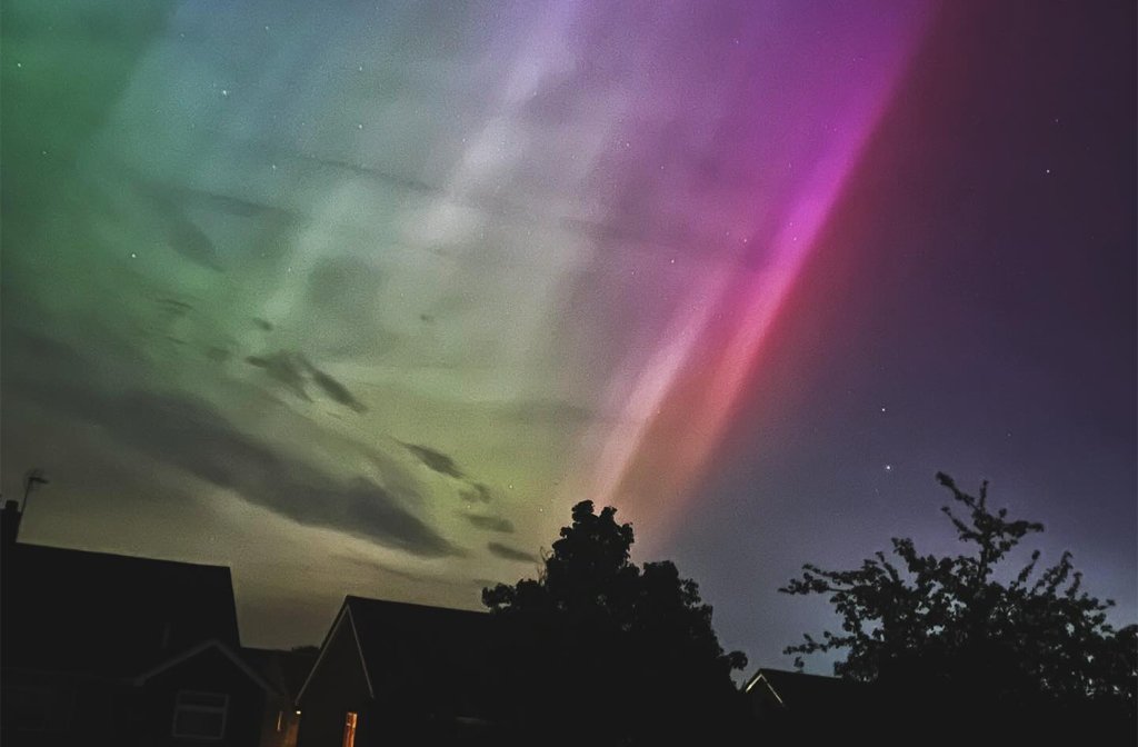 The Northern Lights at Putnoe. Image: Bedford Independent