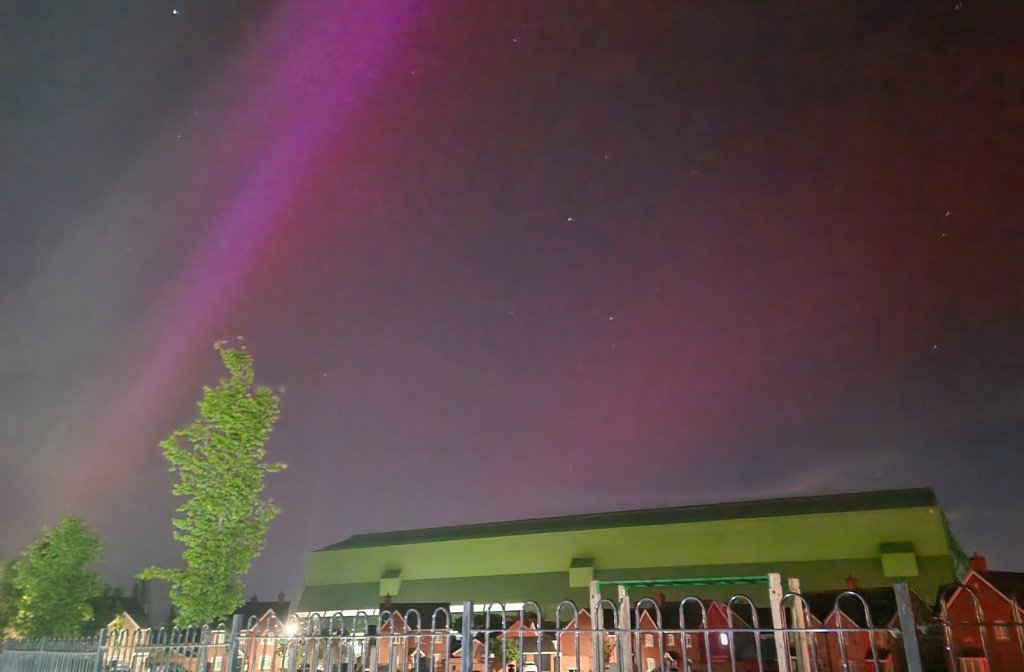Northern Lights at Shortstown/Cardington. Image: Rebecca Potter/We Are Bedford/Facebook