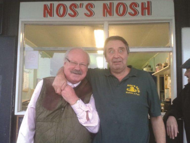 Neil ‘Nos’ Thomas (r), who has retired from the Scrum Bar Kitchen after 25 years. Image: Bedford Blues