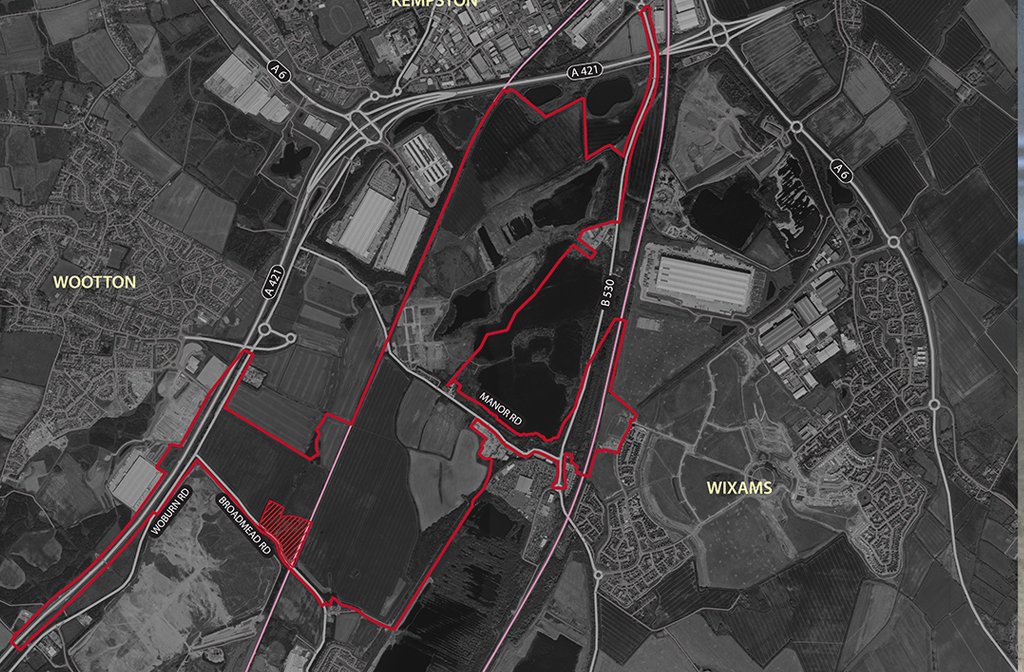 Outline of the proposed site in Stewartby. Image: Universalukproject.co.uk