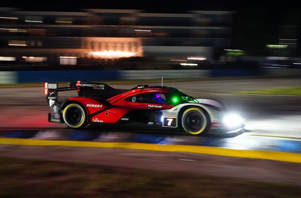 Nick Tandy in the Penske Motorsport Porsche at the 12 Hours of Sebring race in March 2025