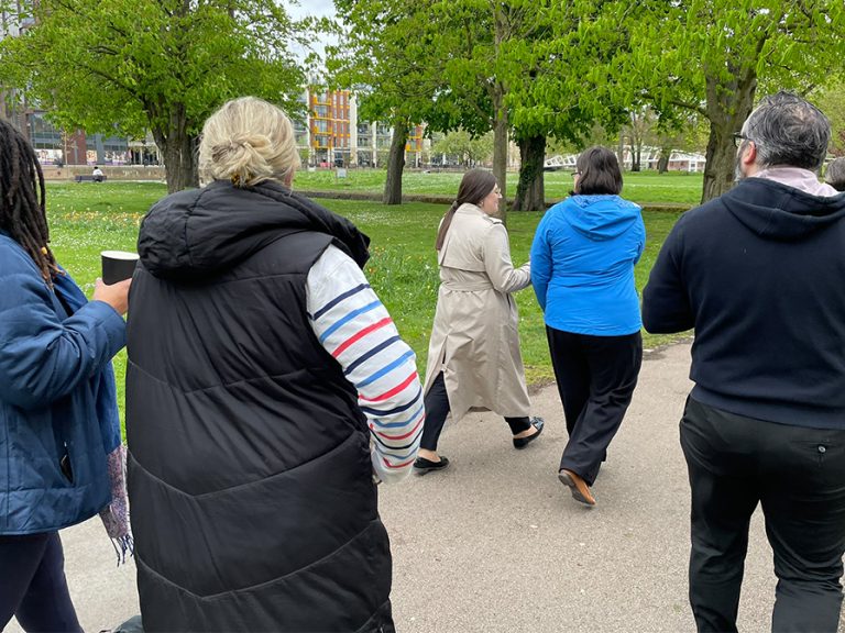 People walking along River Great Ouse Image Bedford Borough Council