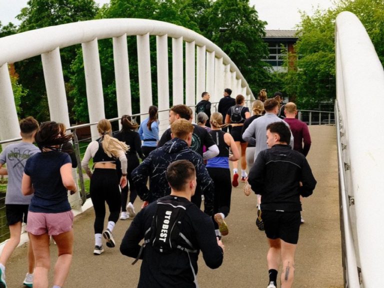 PlodSquad runners on Riverside north bridge. Image: PlodSquad