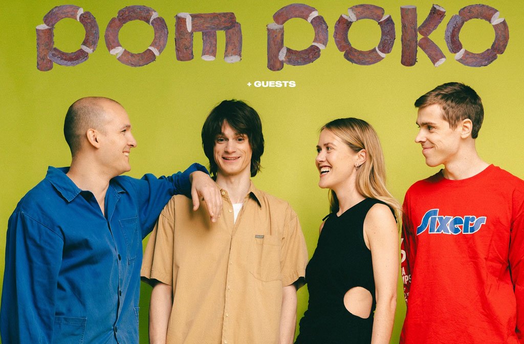 A colour photo of the band Pom Poko