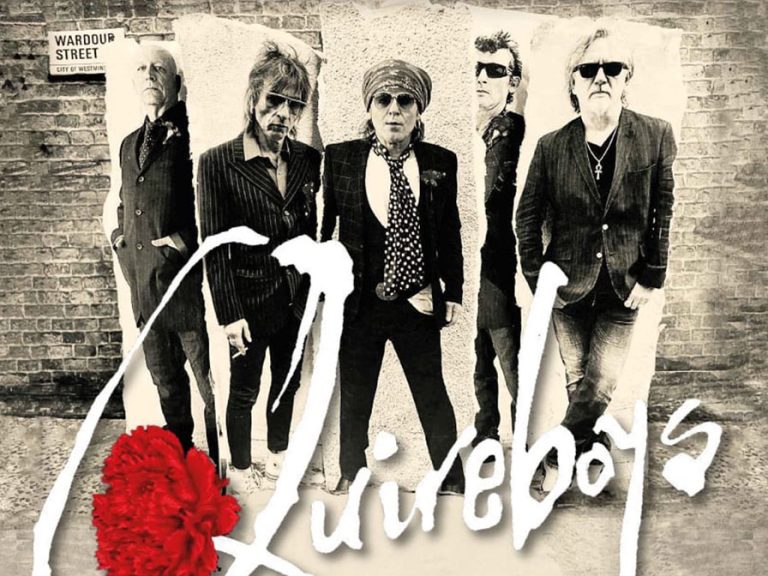 A black and white photo of The Quireboys