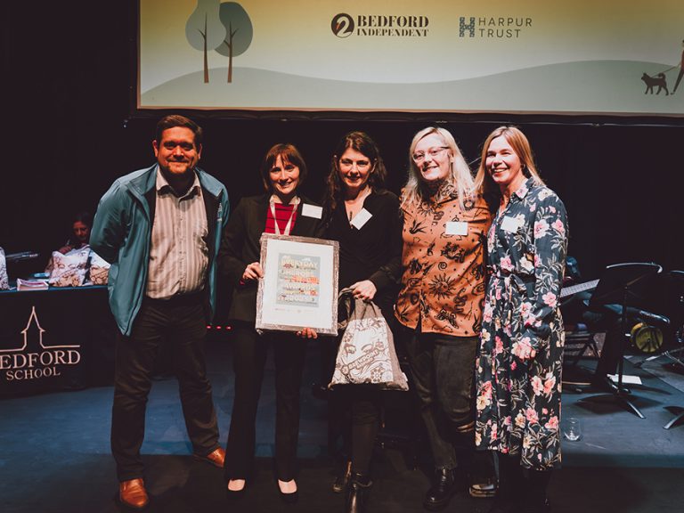 2023 Raising the Profile of the Town (Team) winners Bedford Creative Arts with Martin Steers of Bedford Radio