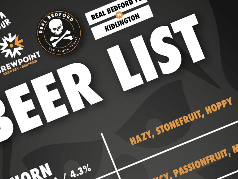 Real Bedford and Brewpoint Beer festival menu. Image: Brewpoint